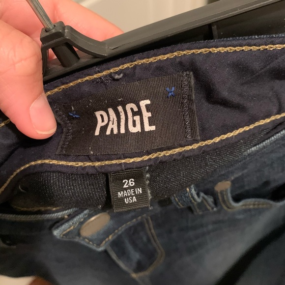 Paige Flared Dark Wash Jeans - Picture 2 of 6